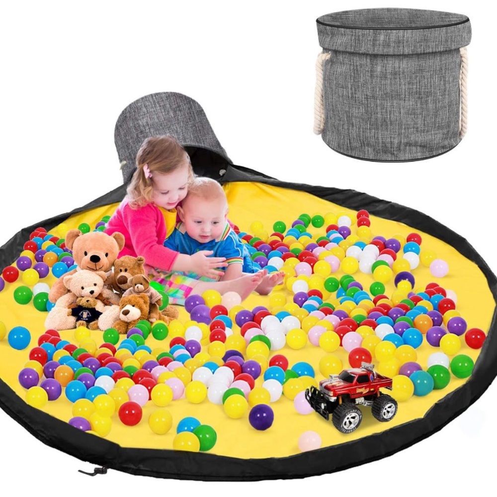 2 Pack Toy Storage Organizer for LEGO Quick Storage Collapsible 59" Play Mat